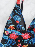Tankini Decote V Recorte Vazado Bojo Triângulo