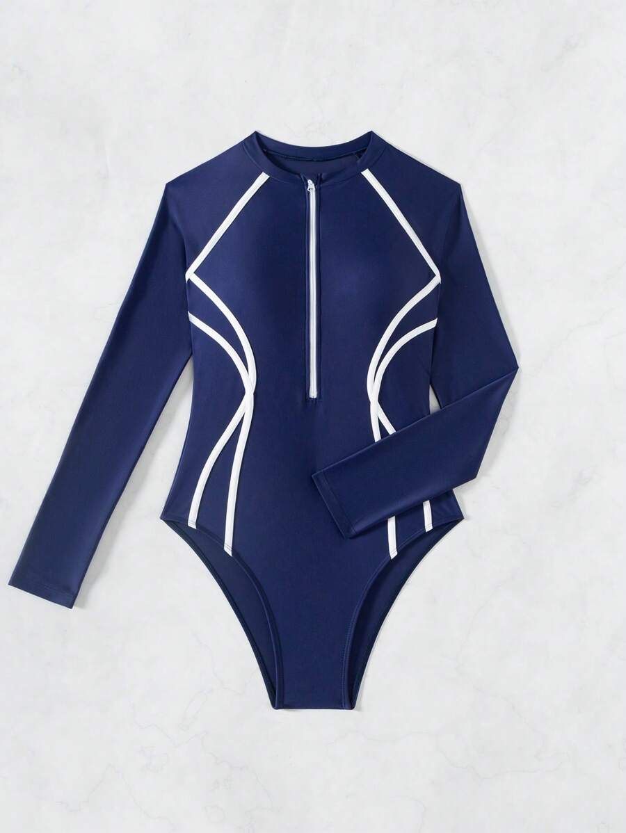 Maiô UV Performance Zíper Longo