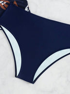 Tankini Decote V Recorte Vazado Bojo Triângulo