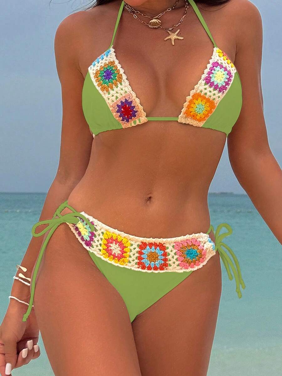 Biquíni Artesanal Crochê Solar