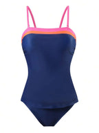 Conjunto Tankini Faixas Contrastantes