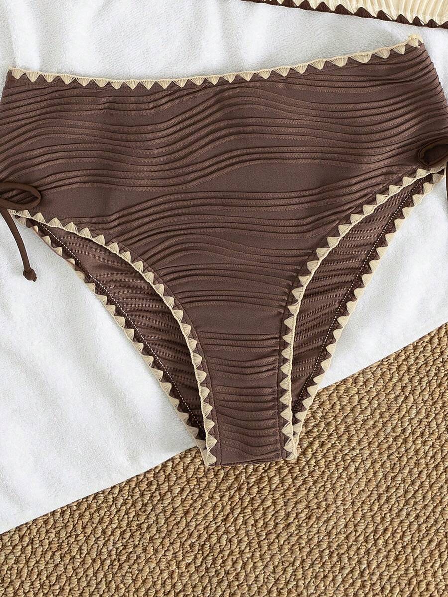 Conjunto de Biquíni Texturizado Halter Amarração