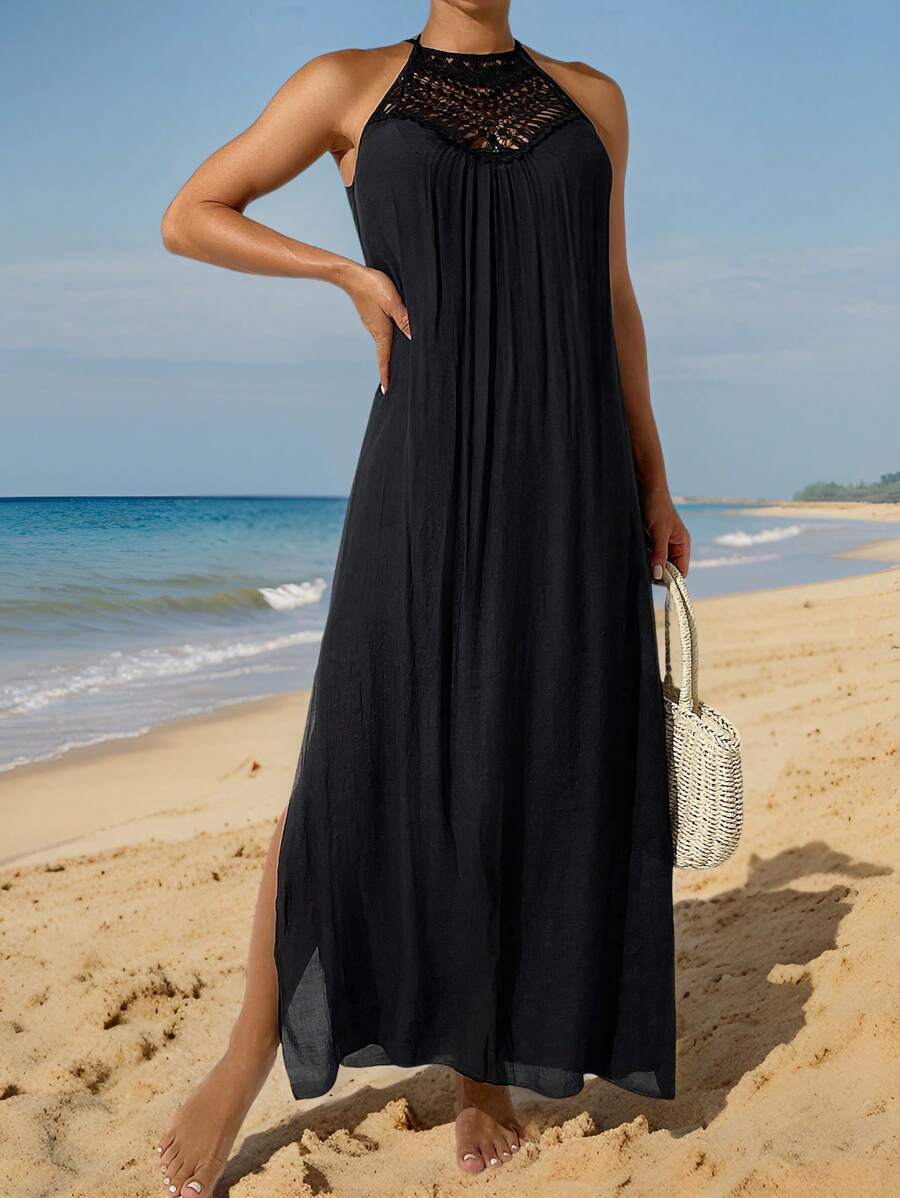 Saída de Praia Boho Trançado Marfim