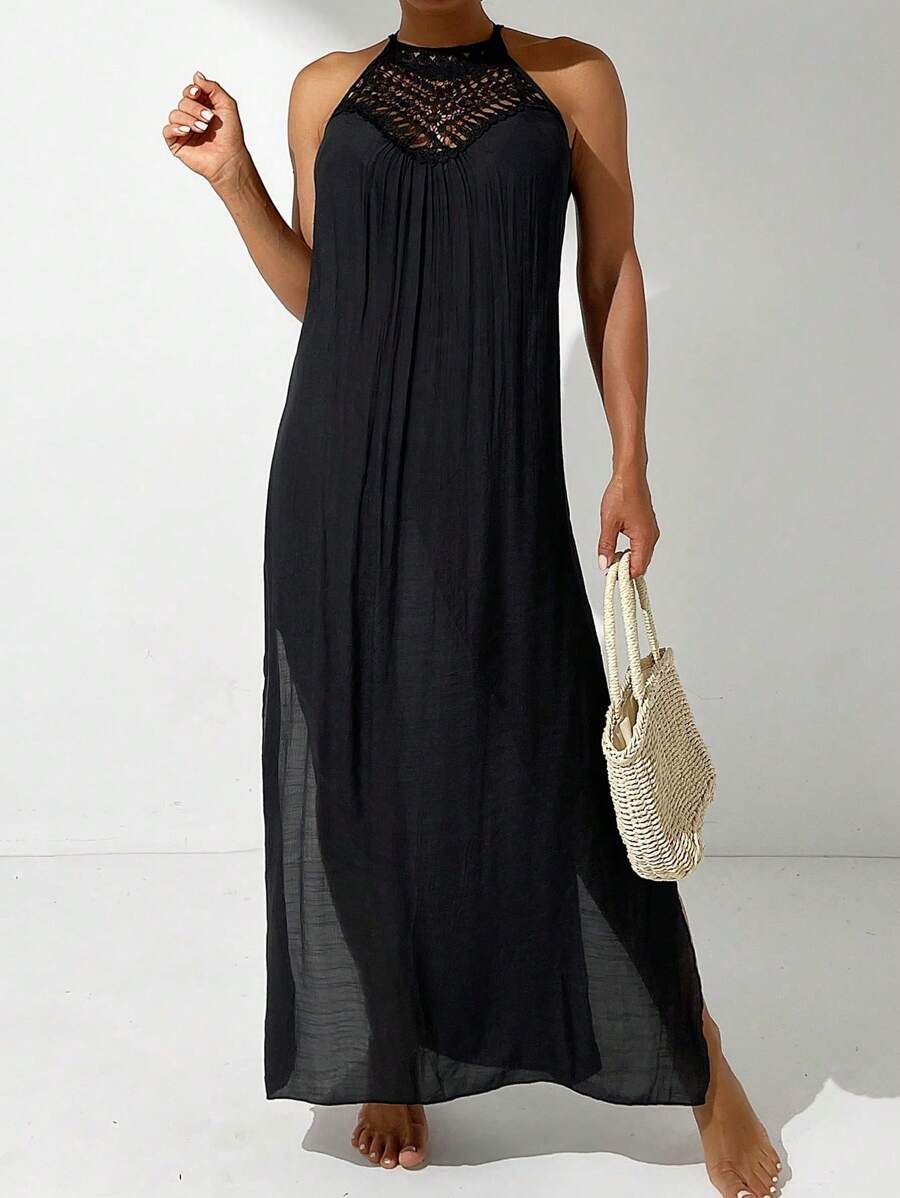 Saída de Praia Boho Trançado Marfim