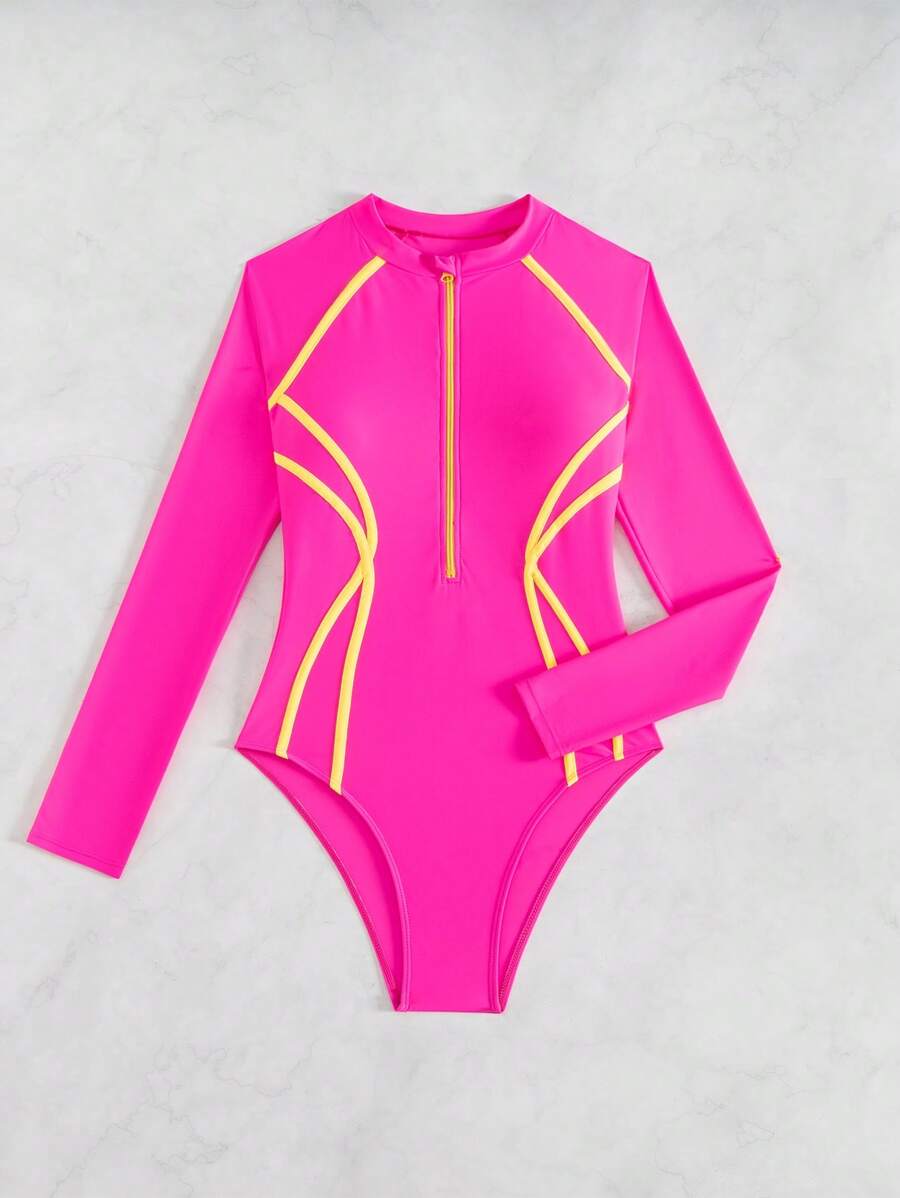 Maiô UV Performance Zíper Longo