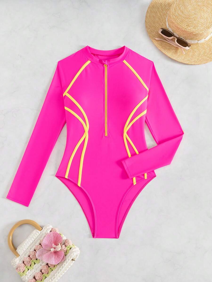 Maiô UV Performance Zíper Longo