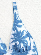 Tankini Decote V Recorte Vazado Bojo Triângulo