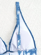 Tankini Decote V Recorte Vazado Bojo Triângulo