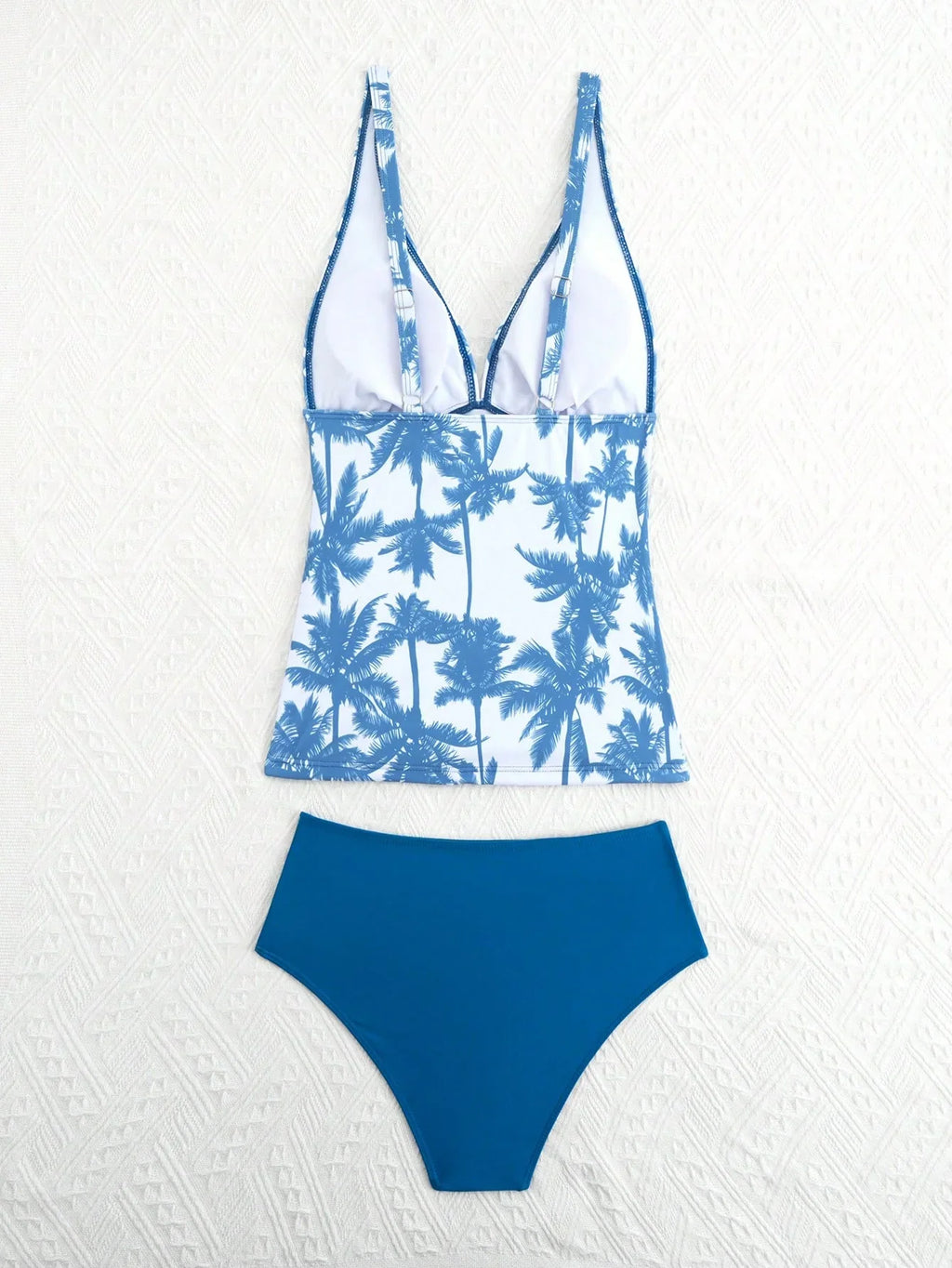 Tankini Decote V Recorte Vazado Bojo Triângulo