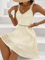 Vestido Curto Renda Solar Branca