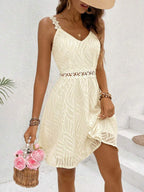 Vestido Curto Renda Solar Branca