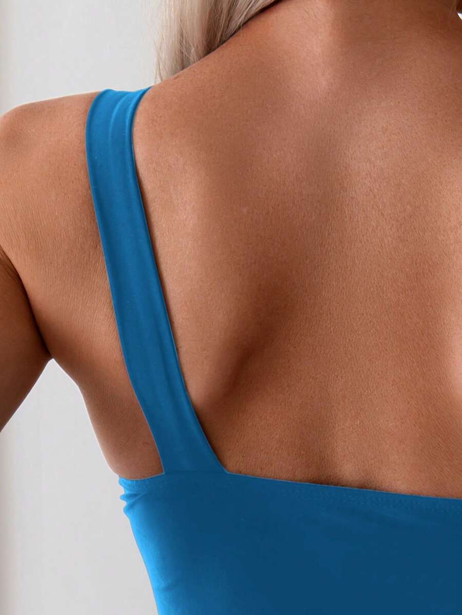 Maiô Elegance One Shoulder Dourado