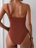 Maiô Elegance One Shoulder Dourado
