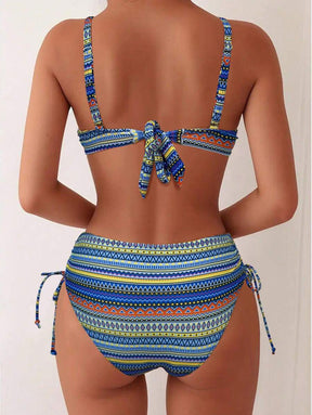 Biquíni Cintura Alta Étnico Vibrante