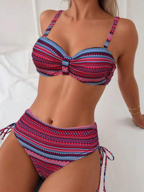 Biquíni Cintura Alta Étnico Vibrante