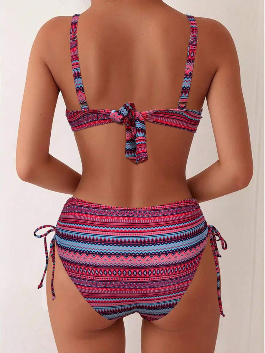 Biquíni Cintura Alta Étnico Vibrante