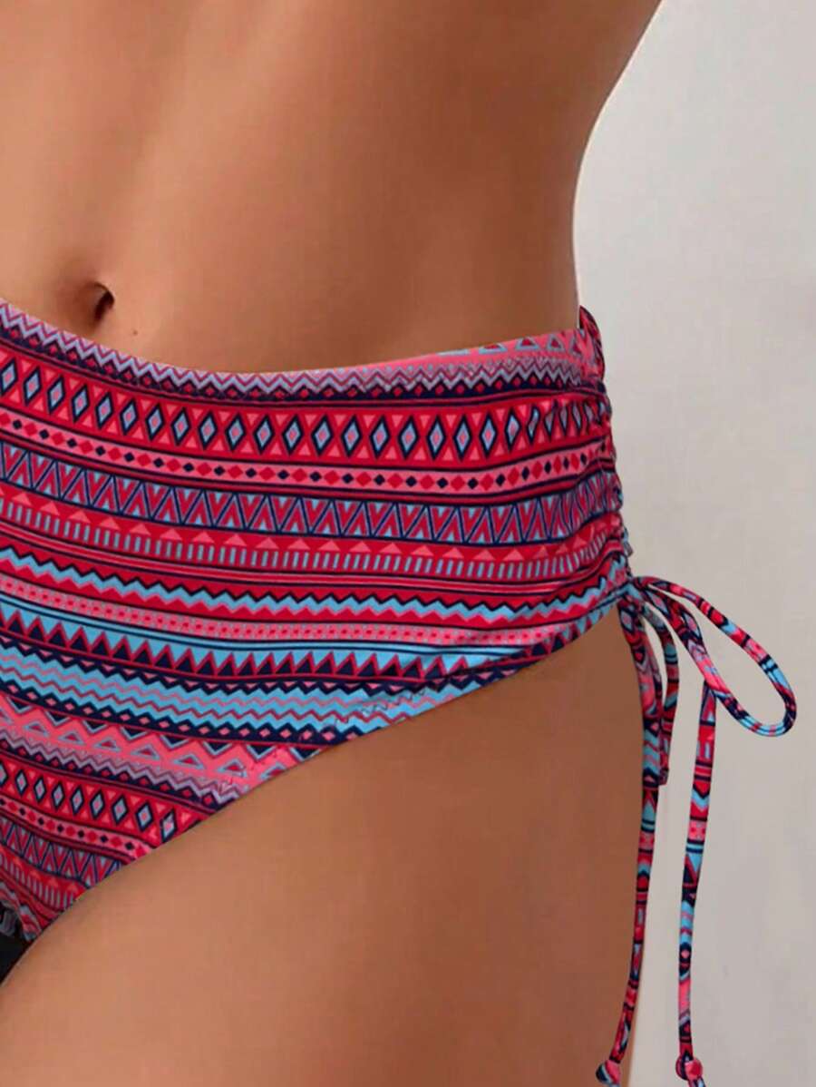 Biquíni Cintura Alta Étnico Vibrante