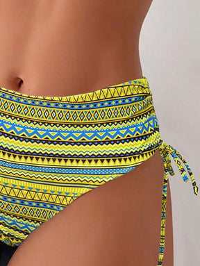 Biquíni Cintura Alta Étnico Vibrante