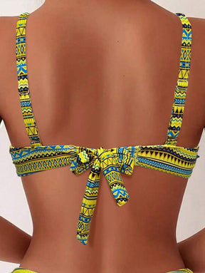 Biquíni Cintura Alta Étnico Vibrante