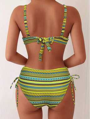 Biquíni Cintura Alta Étnico Vibrante