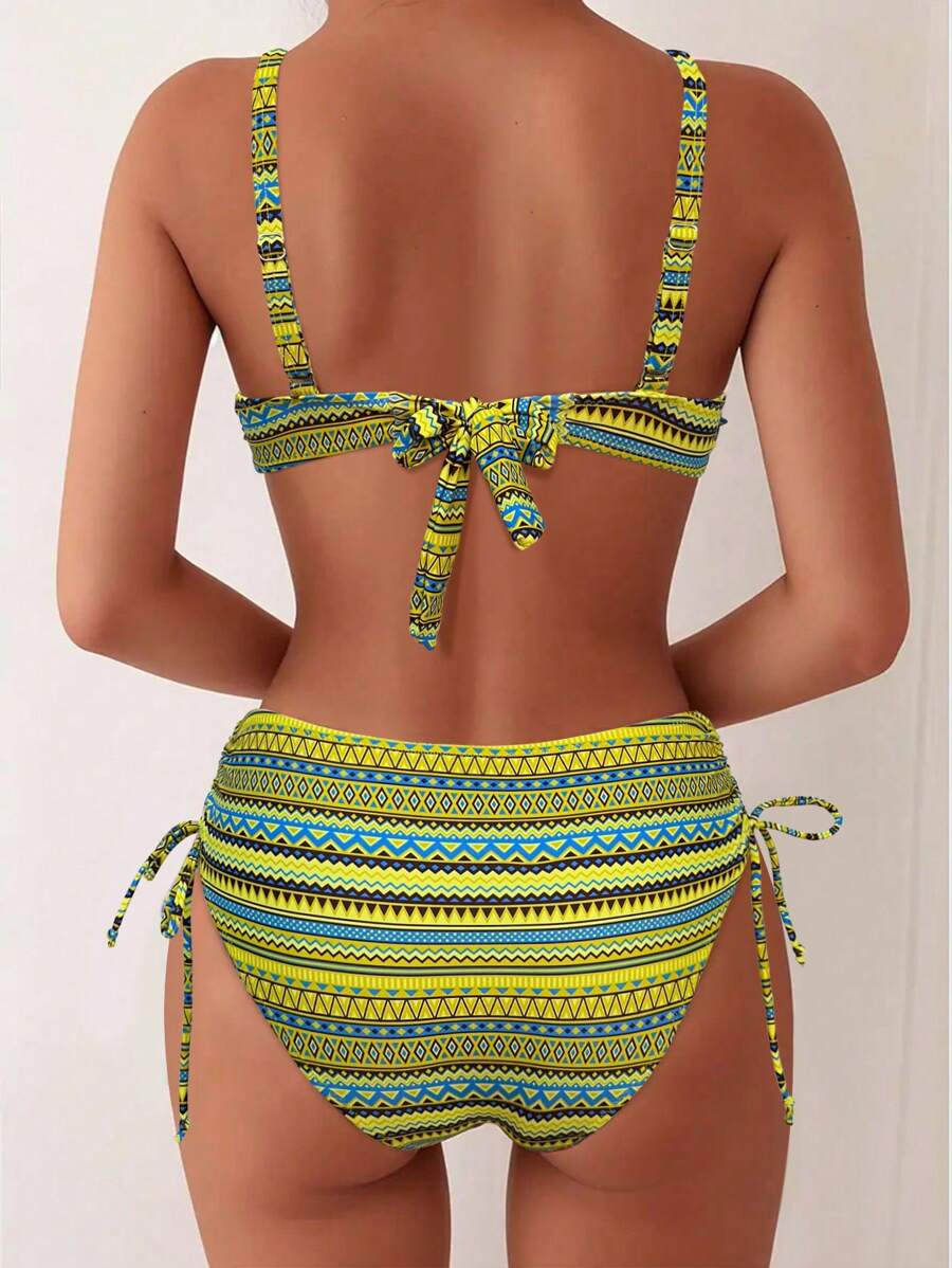 Biquíni Cintura Alta Étnico Vibrante