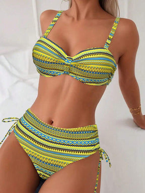 Biquíni Cintura Alta Étnico Vibrante