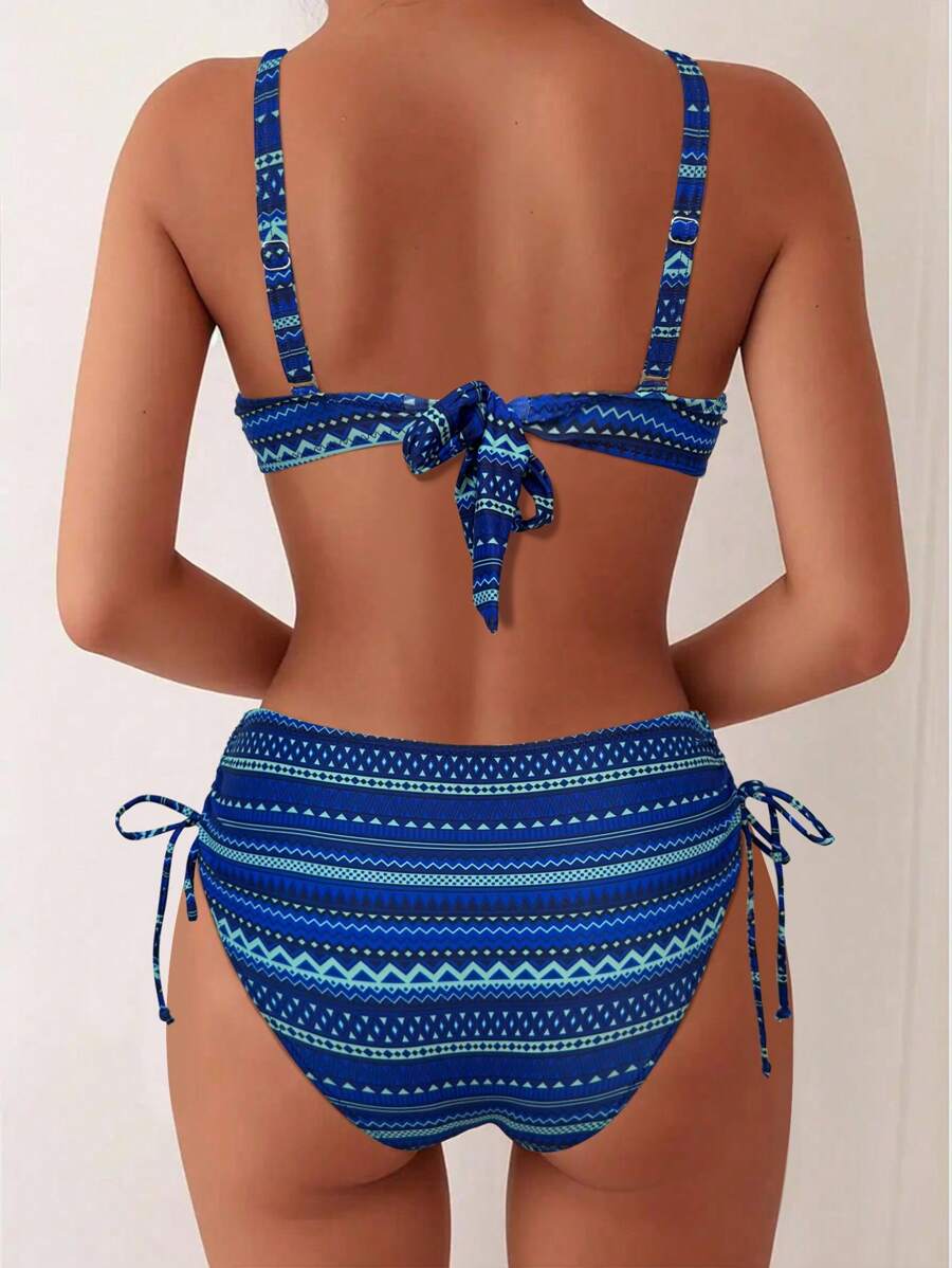 Biquíni Cintura Alta Étnico Vibrante