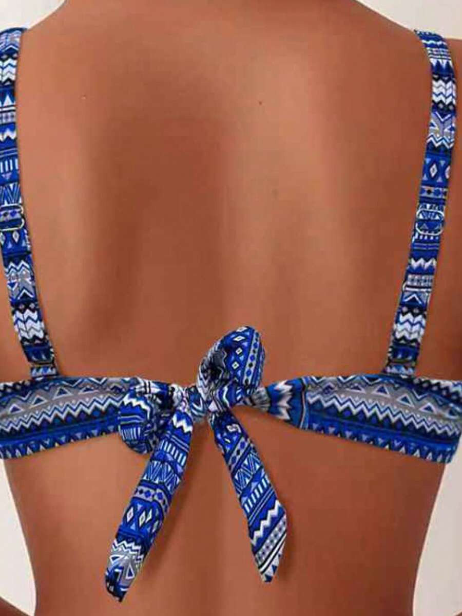 Biquíni Cintura Alta Étnico Vibrante