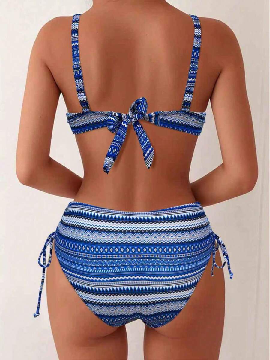 Biquíni Cintura Alta Étnico Vibrante