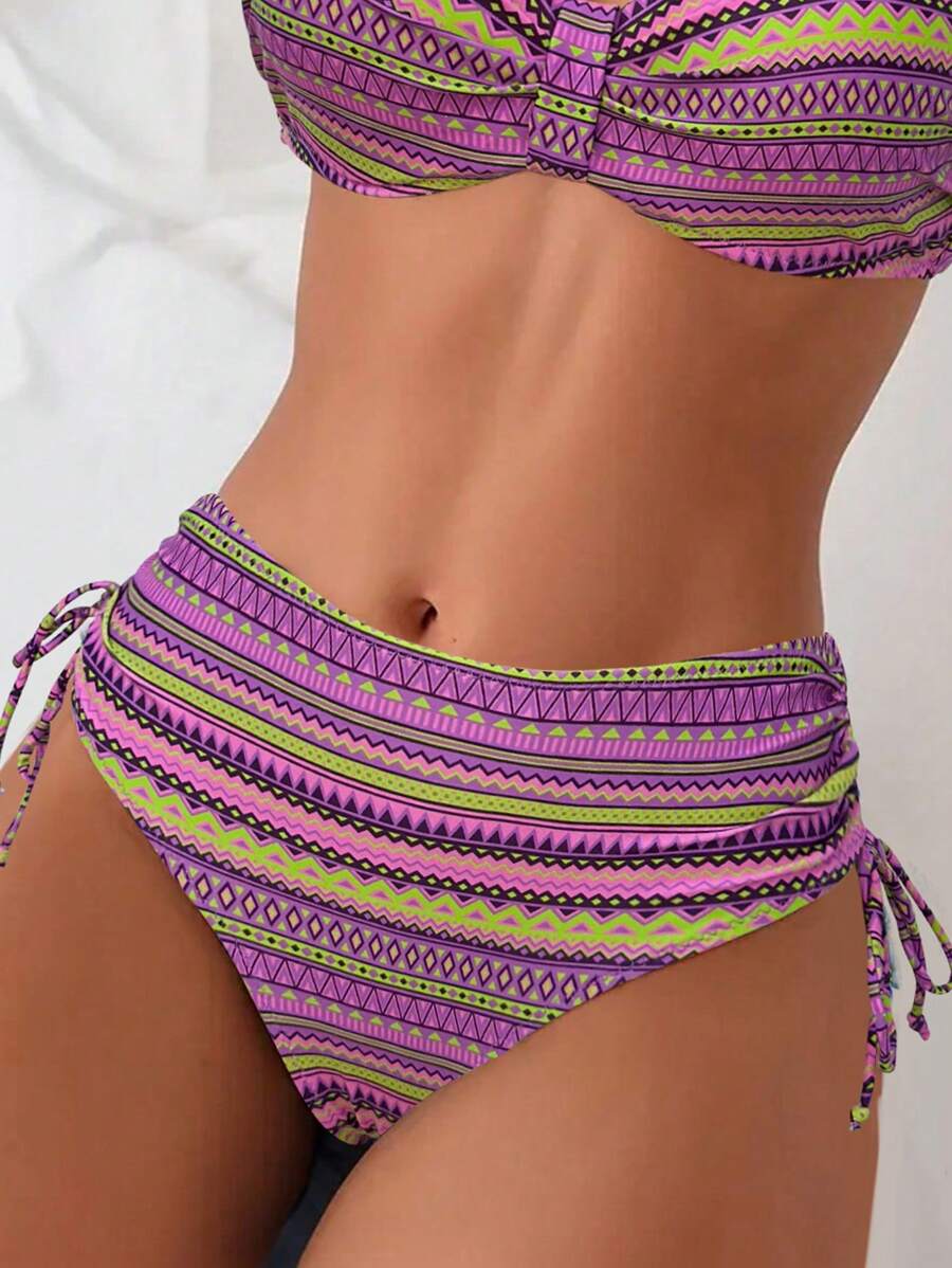Biquíni Cintura Alta Étnico Vibrante