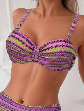Biquíni Cintura Alta Étnico Vibrante