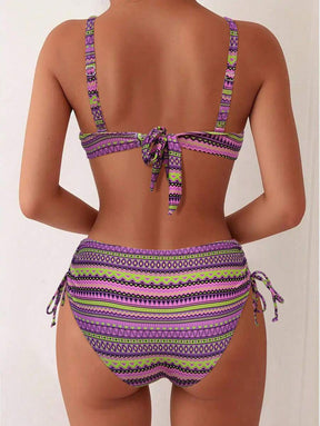 Biquíni Cintura Alta Étnico Vibrante