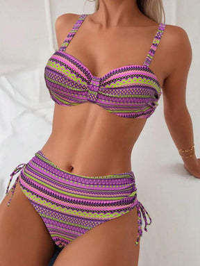 Biquíni Cintura Alta Étnico Vibrante