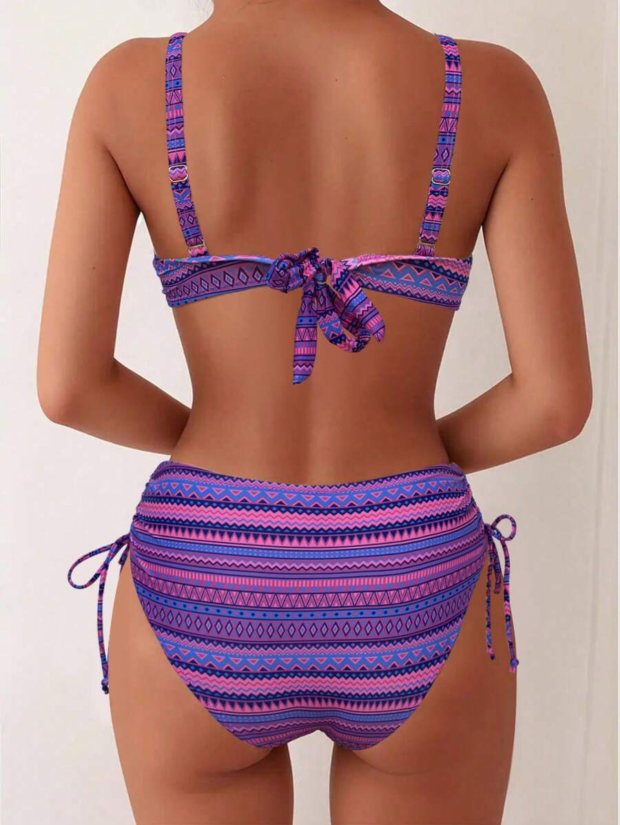 Biquíni Cintura Alta Étnico Vibrante