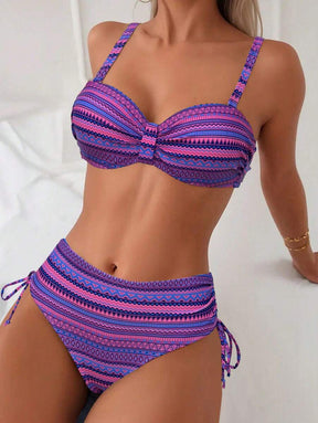 Biquíni Cintura Alta Étnico Vibrante