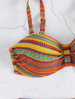 Biquíni Cintura Alta Étnico Vibrante