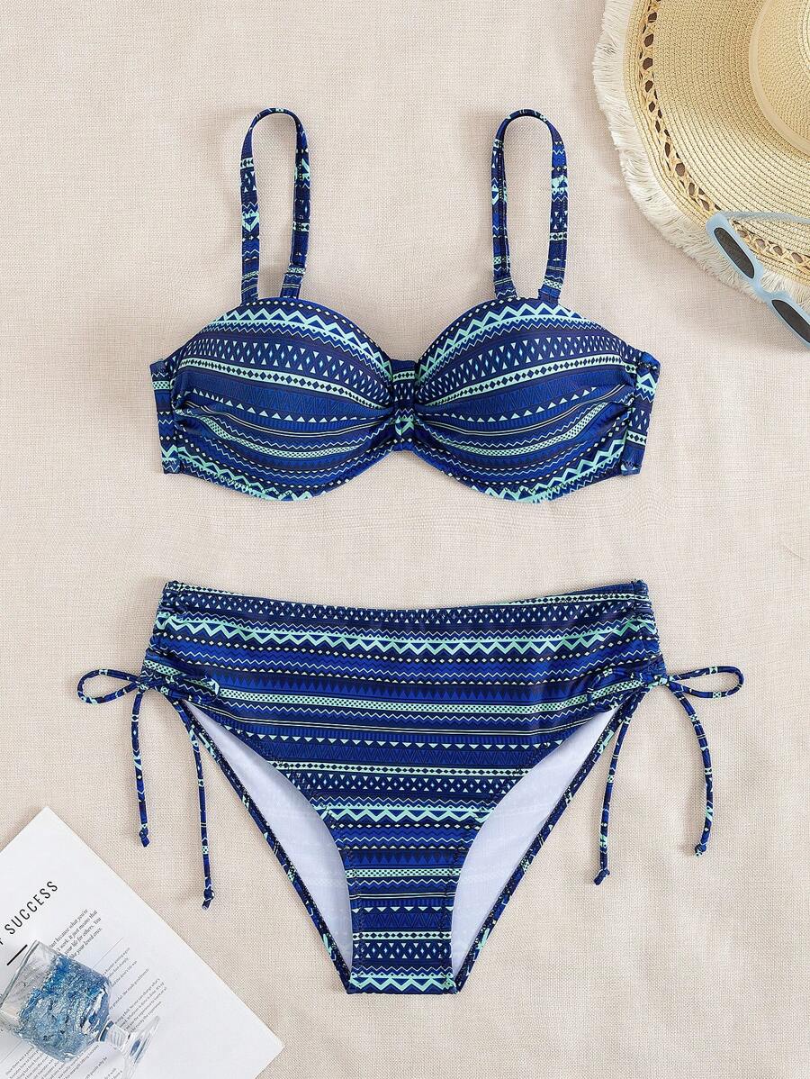 Biquíni Cintura Alta Étnico Vibrante