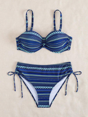 Biquíni Cintura Alta Étnico Vibrante