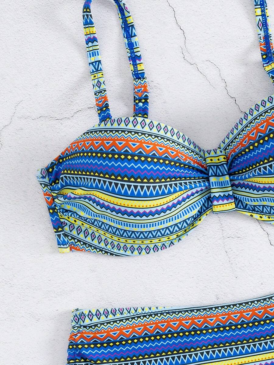 Biquíni Cintura Alta Étnico Vibrante