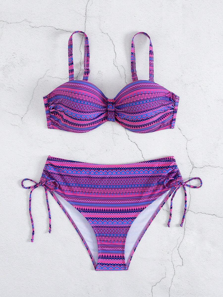Biquíni Cintura Alta Étnico Vibrante