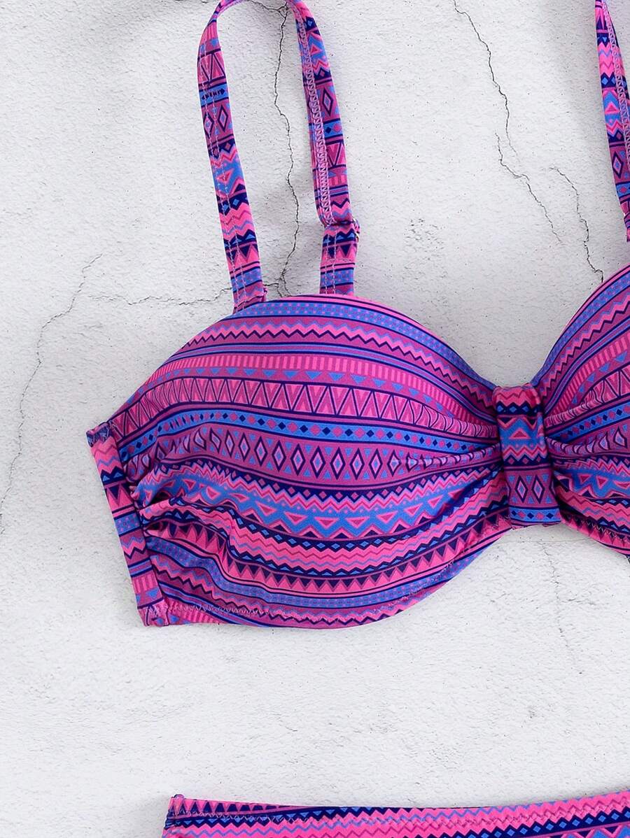 Biquíni Cintura Alta Étnico Vibrante