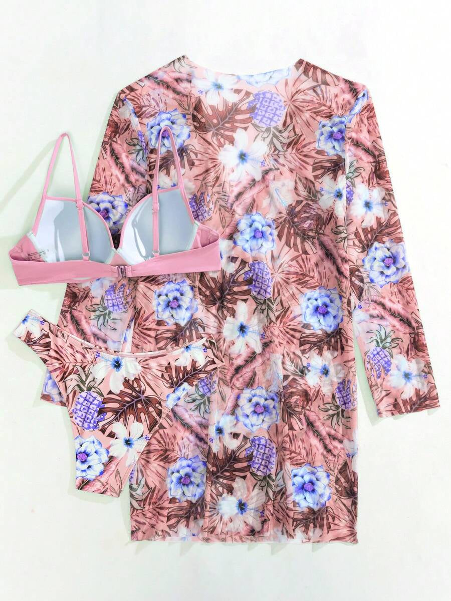 Conjunto Praia Tropical Garden 3 Peças