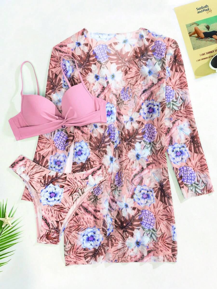 Conjunto Praia Tropical Garden 3 Peças