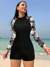 Conjunto UV Manga Longa Estampa Floral