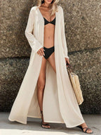 Kimono Tule Cinto Manga Longa