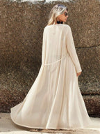 Kimono Tule Cinto Manga Longa