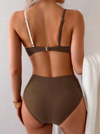 Conjunto Biquíni Torção Central Cintura Alta Franzida