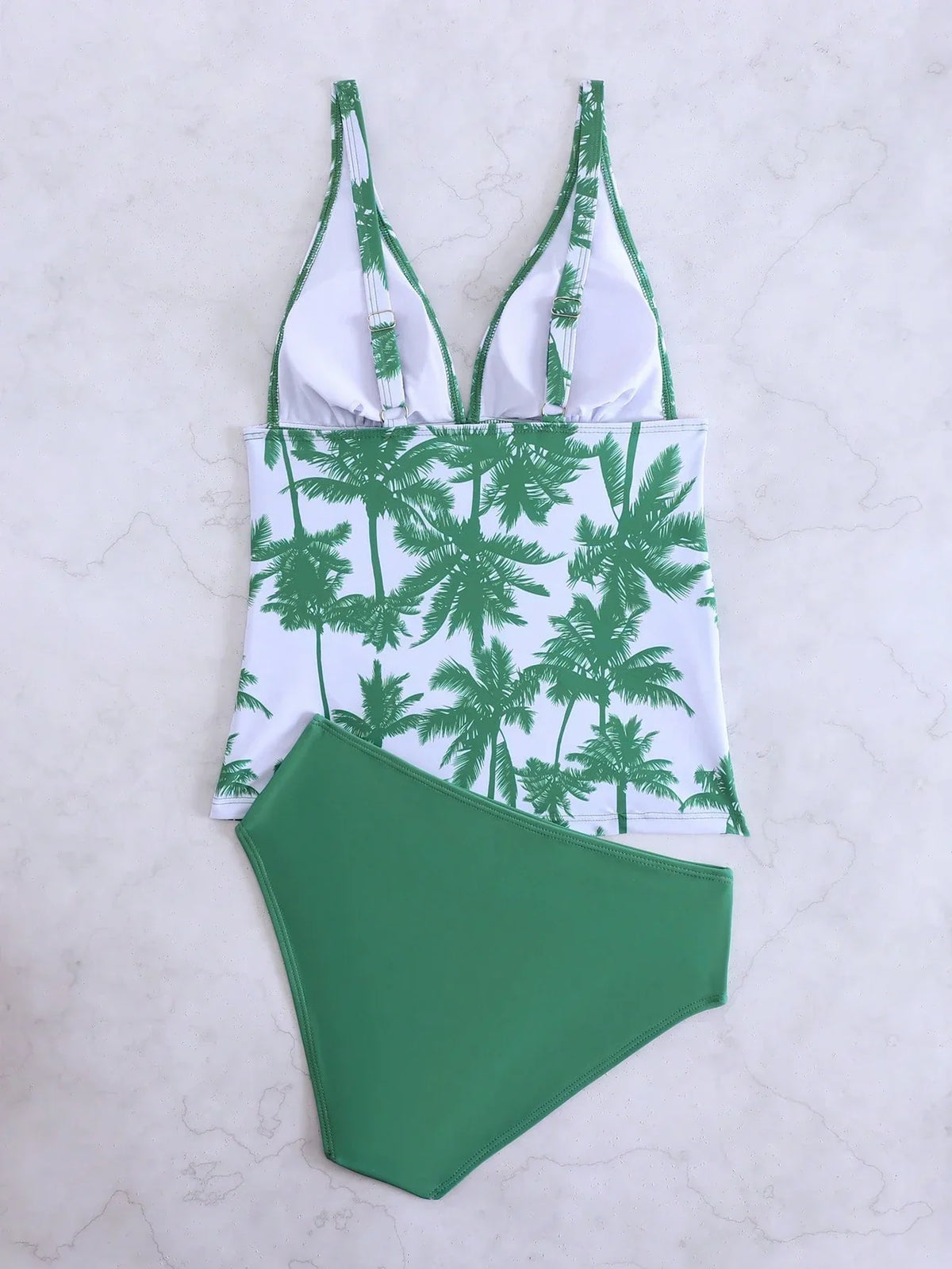 Tankini Decote V Recorte Vazado Bojo Triângulo