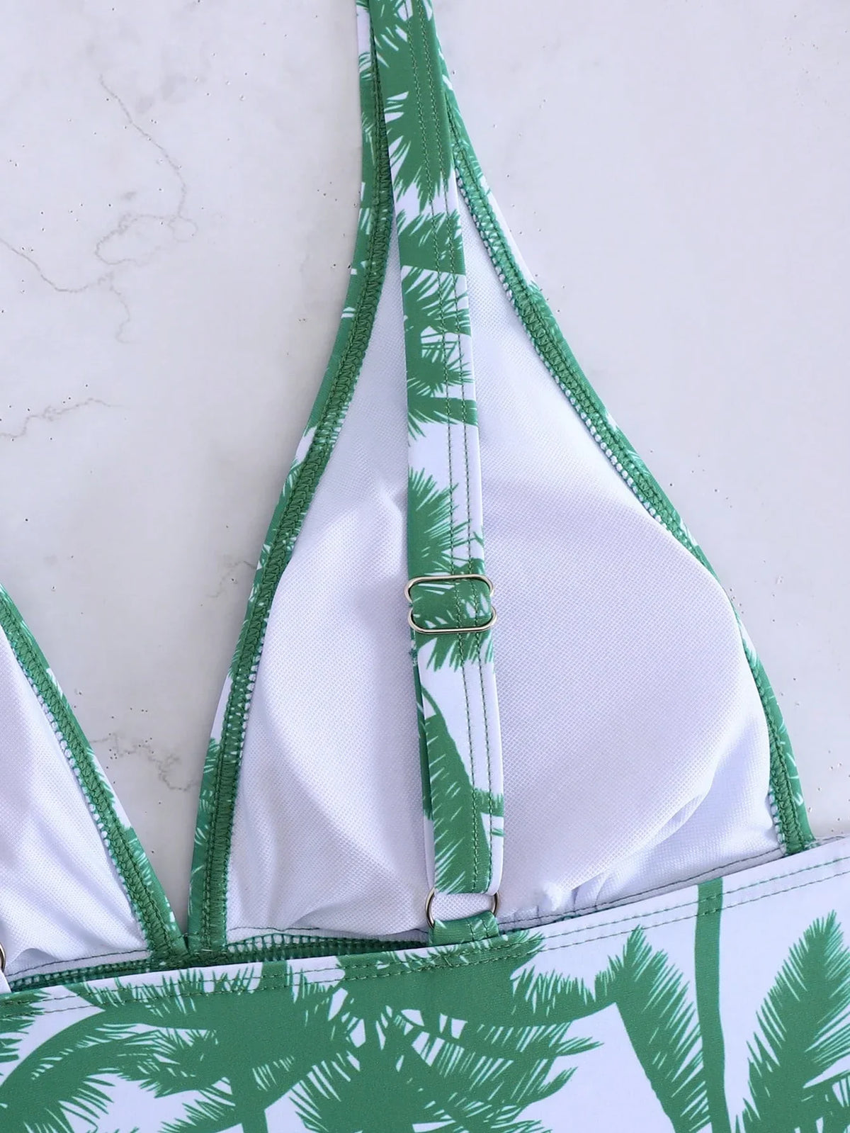 Tankini Decote V Recorte Vazado Bojo Triângulo