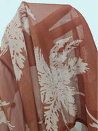 Conjunto Kimono Tela Estampa Coqueiro com Shorts